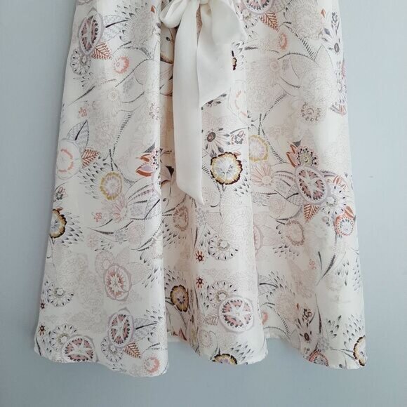 INWEAR BLACK LADYBIRD / Denmark Kitomi 100% Silk Floral Knee Length Dress Sz 6 - Picture 12 of 14